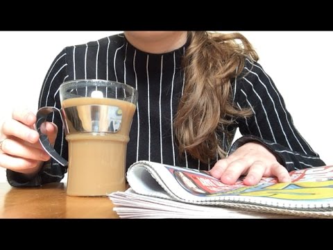 ASMR Newspaper Page Turning Whispering Sipping Coffee Intoxicating Sounds Sleep Help Relaxation