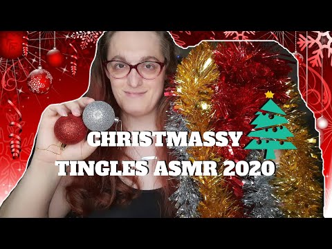 ASMR Tapping, Scratching, Rustling, Christmas Decorations 🎄