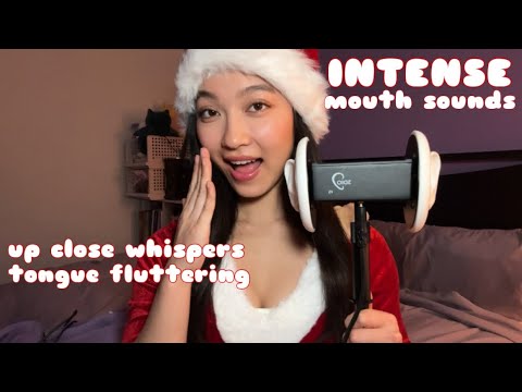 ASMR High Sensitivity INTENSE Mouth Sounds 👄 Up close/Inaudible Whispers + Tongue Fluttering