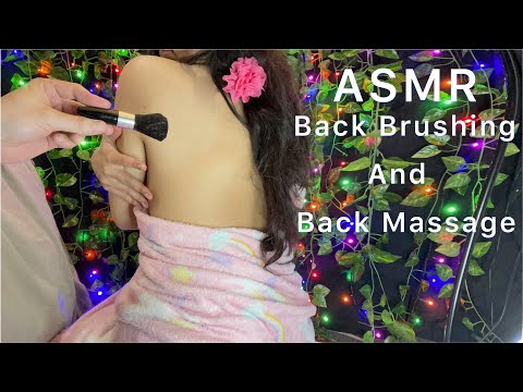 ASMR  Massage Back Massage ! (brushing back asmr back massage for sleep and relaxation)