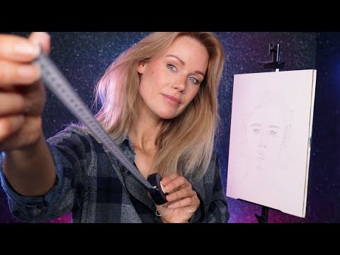 Close Up ASMR | Let me draw your portrait | Personal attention Role Play | Face Measuring