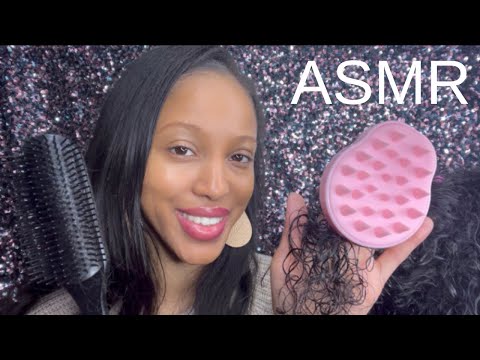 GIRL PLAYS WITH YOUR CURLY HAIR IN THE BACK OF CLASS | ASMR HAIR ROLEPLAY | #asmr