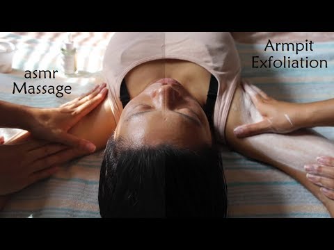 ASMR *ARMPIT FACIAL* (Binaural Sounds) Cleansing, Exfoliation, Shaving, Oil Massage + Water Sounds!!