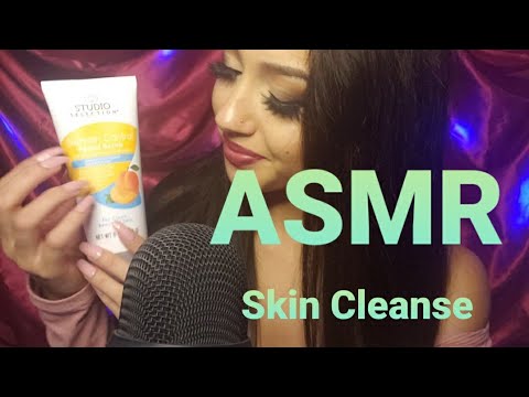 ASMR Skin cleansing| Sister removes your makeup/washes and moisturizes your face 💆‍♀️ ❤