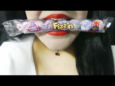 ❤️ ASMR Eating Fizz' N Candy Bubble  Gum  - Yum!❤️