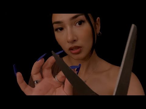 ASMR negative energy snipping + clicky whispers ✨