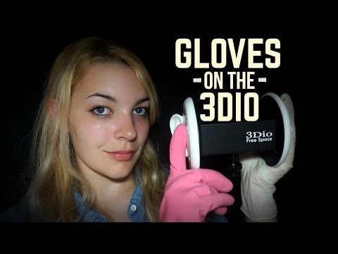 ASMR Gloves on the 3Dio- Rubber, Latex, Leather [Binaural]