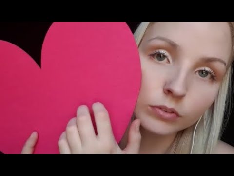 ASMR Lovely Tapping and Scratching on Felt Cardboard Heart