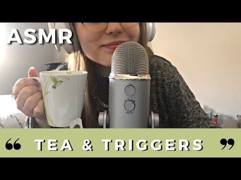 ASMR | I'm Back 🤍  Drinking Some Tea & Doing Triggers 🍵 (Close-up Whispers)