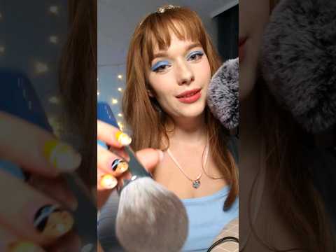 Positive affirmations in Portuguese, the gentle sound of rain #asmr #facebrushing