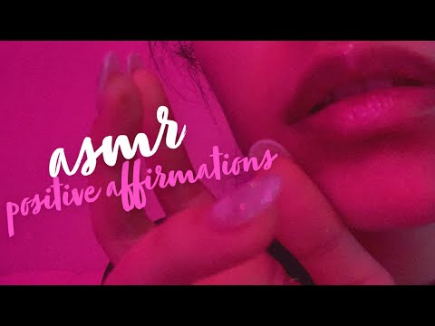 ASMR 💞 100 Positive Affirmations to start 2021 right (upclose, hand movements, tracing)