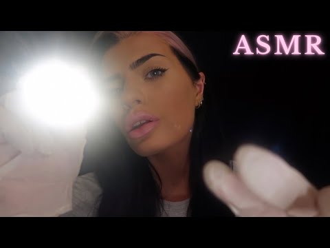 ASMR Inspecting Your Face 🔦 (up-close face touching, latex gloves, personal attention)
