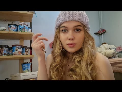 ASMR doing my makeup to scool/snowday