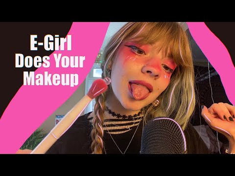 ASMR | E-Girl Bestie Does Your Makeup Fast & Aggressive 🖤