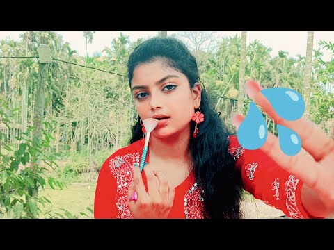 ASMR  | Spit Painting On Your Face Makeup | Outdoor 💦💄🌱