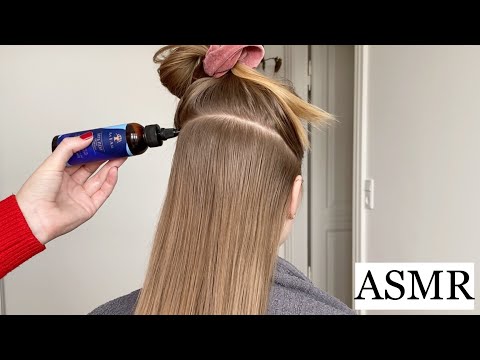 ASMR Pampering My Friend Some More🌷 Relaxing Hair Oil Treatment w. Sectioning & Brushing, no talking