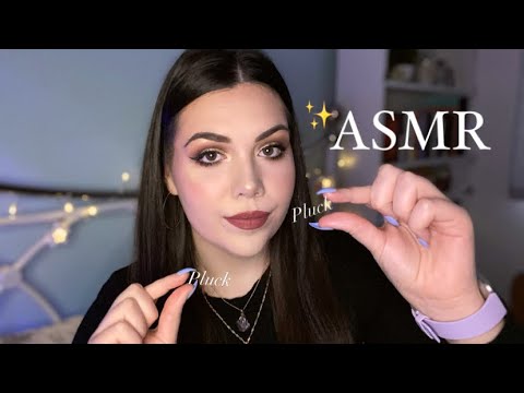 ASMR | PINCHING & PLUCKING AWAY NEGATIVE ENERGY⚡️💜 (visual triggers, personal attention)