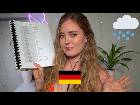 ASMR Whispering German Weather Words 🌧️ (American Accent)