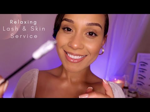 ASMR Gentle Spa Service 🦋✨Cleaning and taking care of your lashes & Skincare RP