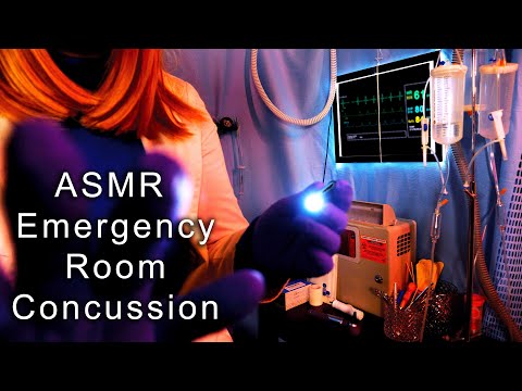 ASMR Emergency Room Concussion | Cranial Nerve Exam, Scalp Exam