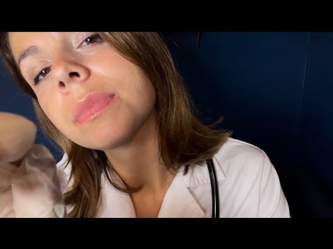 ASMR Urgent Care Doctor Treats Your Concussion ~Personal Attention (Face Exam, Eyes, Head Exam) 🤕