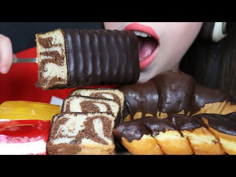 ASMR FAVOURITE CHOCOLATE SOFT FOODS + Jelly Cakes (Eating Sounds) No Talking