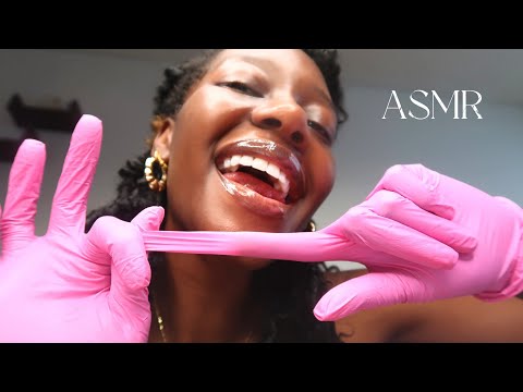 ASMR TRYING ON TIGHT LATEX FREE GLOVES🧤* Tingles * Soft Whispers  & Hand Movements