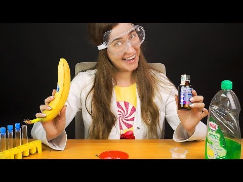 Como extraer el ADN de una banana. Experimento científico | ASMR Español | Asmr with Sasha