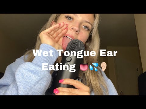 ASMR| EATING/ Nibbling YOUR EARS- My Tongue Deep In your Ears+ Invisible Scratching,