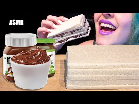 ASMR: ONE JAR OF NUTELLA CHALLENGE | Soft Sticky Sounds 🍩 ~ Relaxing Eating [No Talking|V] 😻