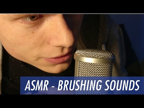 ASMR - Brushing Sounds, Mic Brushing - with Male Whispering
