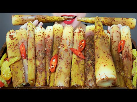 ASMR SPICY PICKLE BAMBOO , EATING SOUNDS | LINH-ASMR