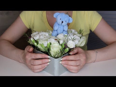 ASMR Flower Decoration sounds ❤︎ Baby Boy ❤︎ Tapping | Whisper
