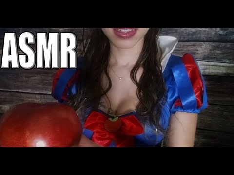 {ASMR} Fabric Scratching | Apple tapping | eating