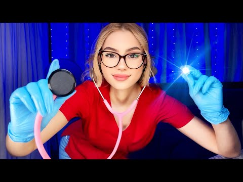 ASMR Detailed Nurse Exam In BED Medical Exam Cranial Nerve Examination, Eye, Ear, Personal Attention