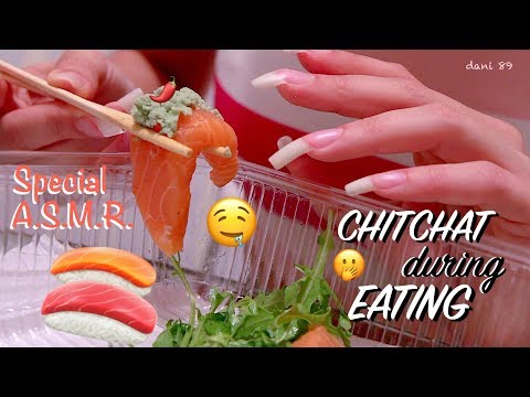 🎤ALL or Nothing🤭CHITCHAT🌶Hot Spicy🌶 Special ASMR with WHISPERS + Soft eating sound 🍱🍣 Wet SASHIMI 🍣🤤
