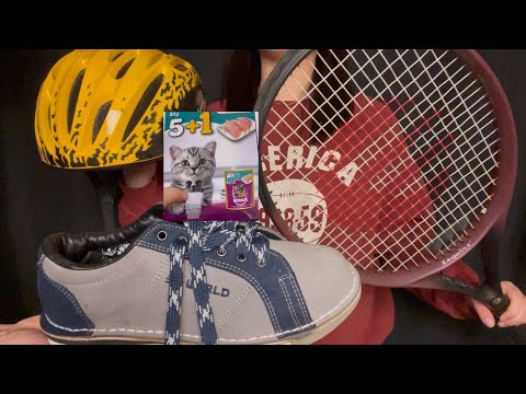 ASMR With 20 TRIGGERS 🐱🎾🎳( Kitten , Tennis , Bowling ITEM) Tapping, Scratching 🌟