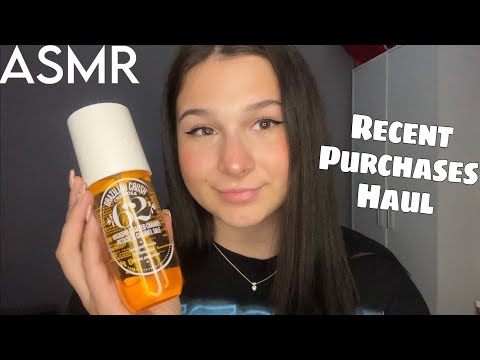ASMR Recent Purchases Haul 🧡🍊 (tapping,scratching,liquid sounds..)