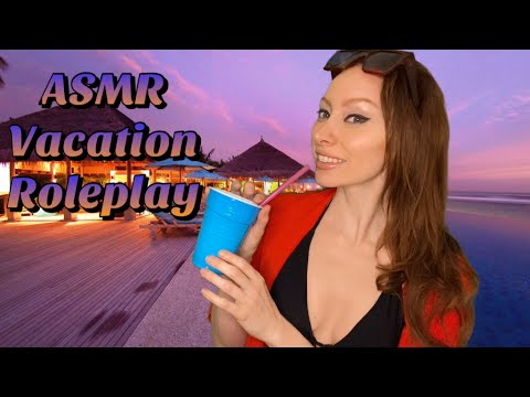 ASMR Beach Vacation Roleplay - Whispers and Soft Wave Sounds