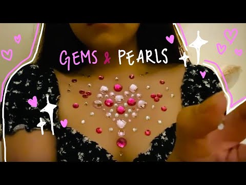 ASMR Tapping and Scratching on Gems and Pearls