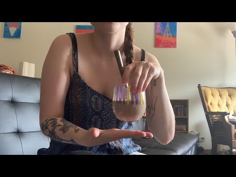 Warm Cinnamon Milk ASMR — Sounds of: Glass, Slurping, Spoon, Liquid, Nail Tapping, Mouth Sounds