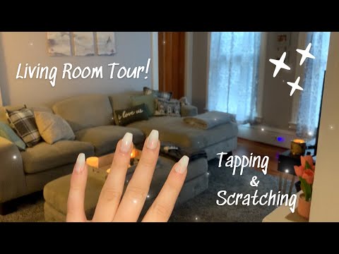 ASMR | Apartment Tour (living room edition) tapping, scratching, lofi ✨