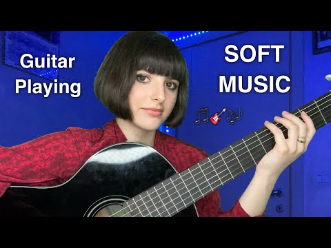 ASMR Playing & Tapping on My Guitar🎸🎵 (soft music sounds)