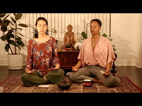 [ASMR] Guided Goddess Meditation Soft Spoken | Breathing, Tibetan Singing Bowl, OM Chanting