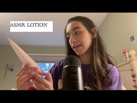 [ASMR] -  Applying different lotions asmr (Hand movements, finger fluttering, and mouth noises)