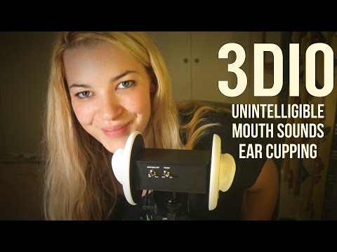 ASMR 3Dio Mic Test: Ear Cupping, Mouth Sounds, Unintelligible Whispering [Binaural]