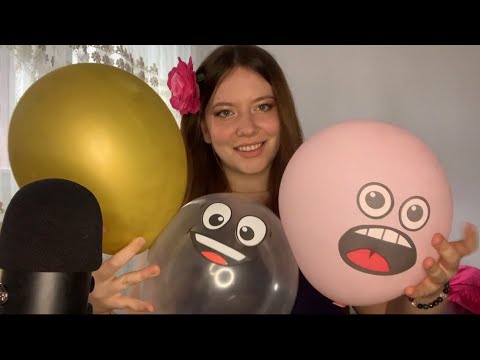 ASMR | Balloons💛🩷🎈Squeezing,Playing & POPPING 🎆 ✨