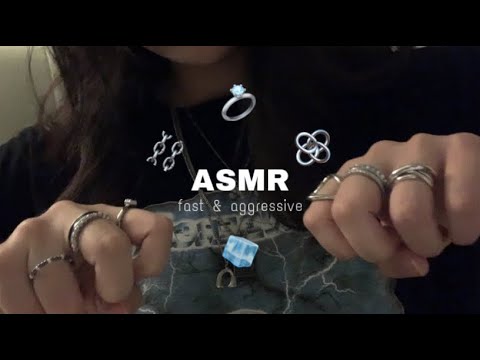 ASMR | ⛓ fast and aggressive handmovements with rings 💍 (lofi/ chaotic)