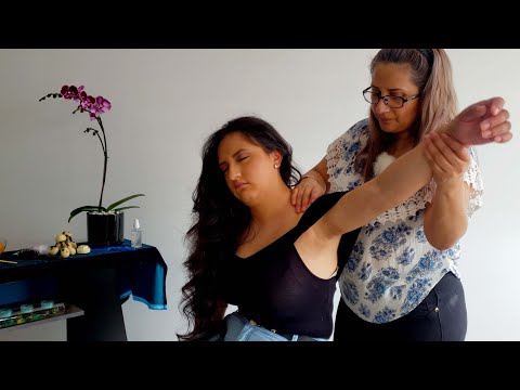 Hair, Scalp & neck  massage  for sleep  at one, soft sounds, whispering and ASMR trigger by Ruthcita