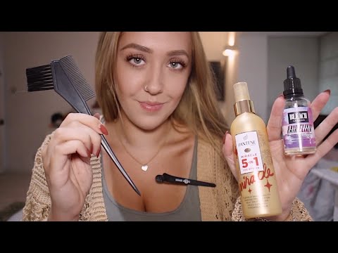 ASMR Washing, Drying and Styling Your Hair (Hair Stylist/Dresser Curls Your hair) Roleplay